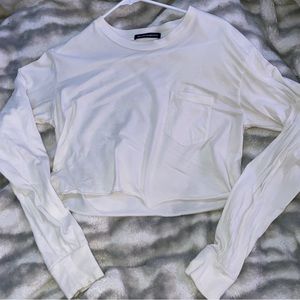 Brandy Melville Cropped White Top